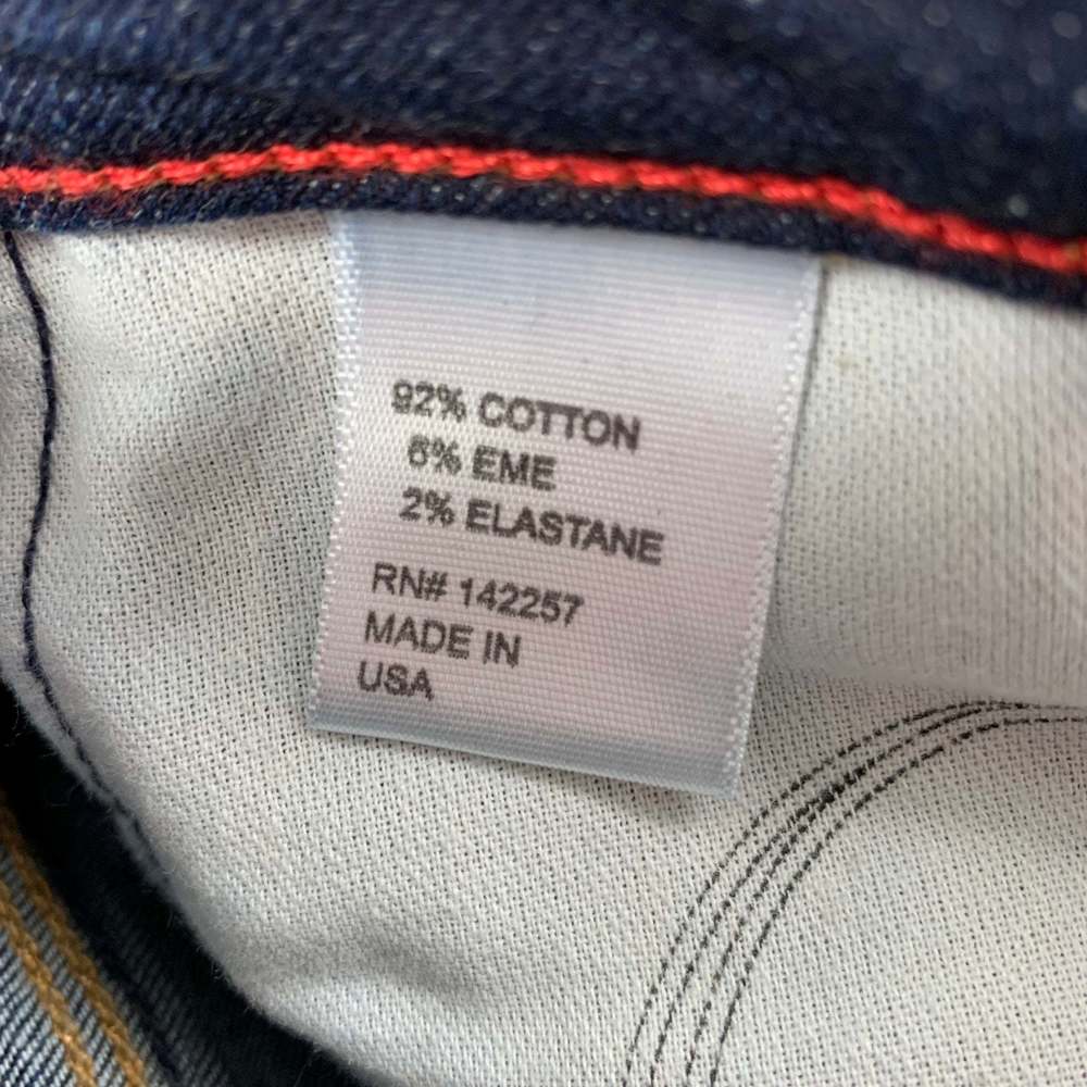 RALEIGH Indigo Cotton Blend Denim Straight Jeans - Picture 3 of 5